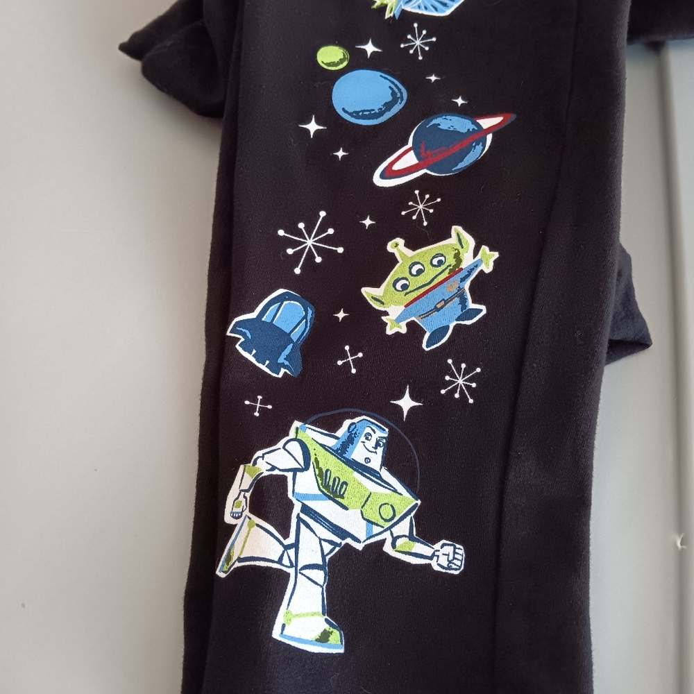 DISNEY PIXAR Toy Story theme black cotton stretch leggings, 1X